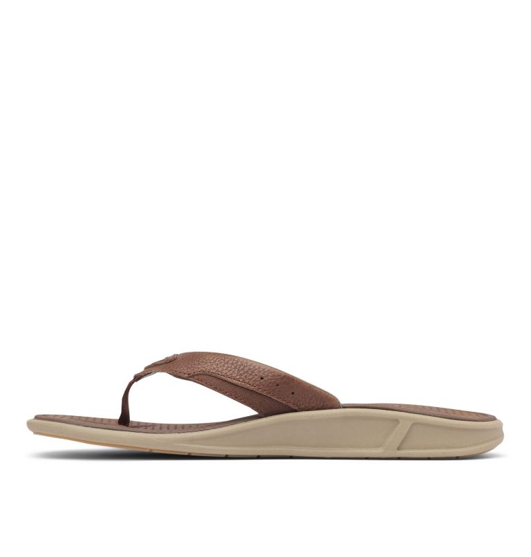 Columbia PFG Rostra™ II Leather Men's Flip Flops Khaki | JHX2625TH